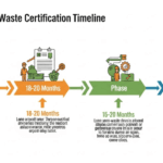 Corporate zero waste certification timeline roadmap with implementation phases